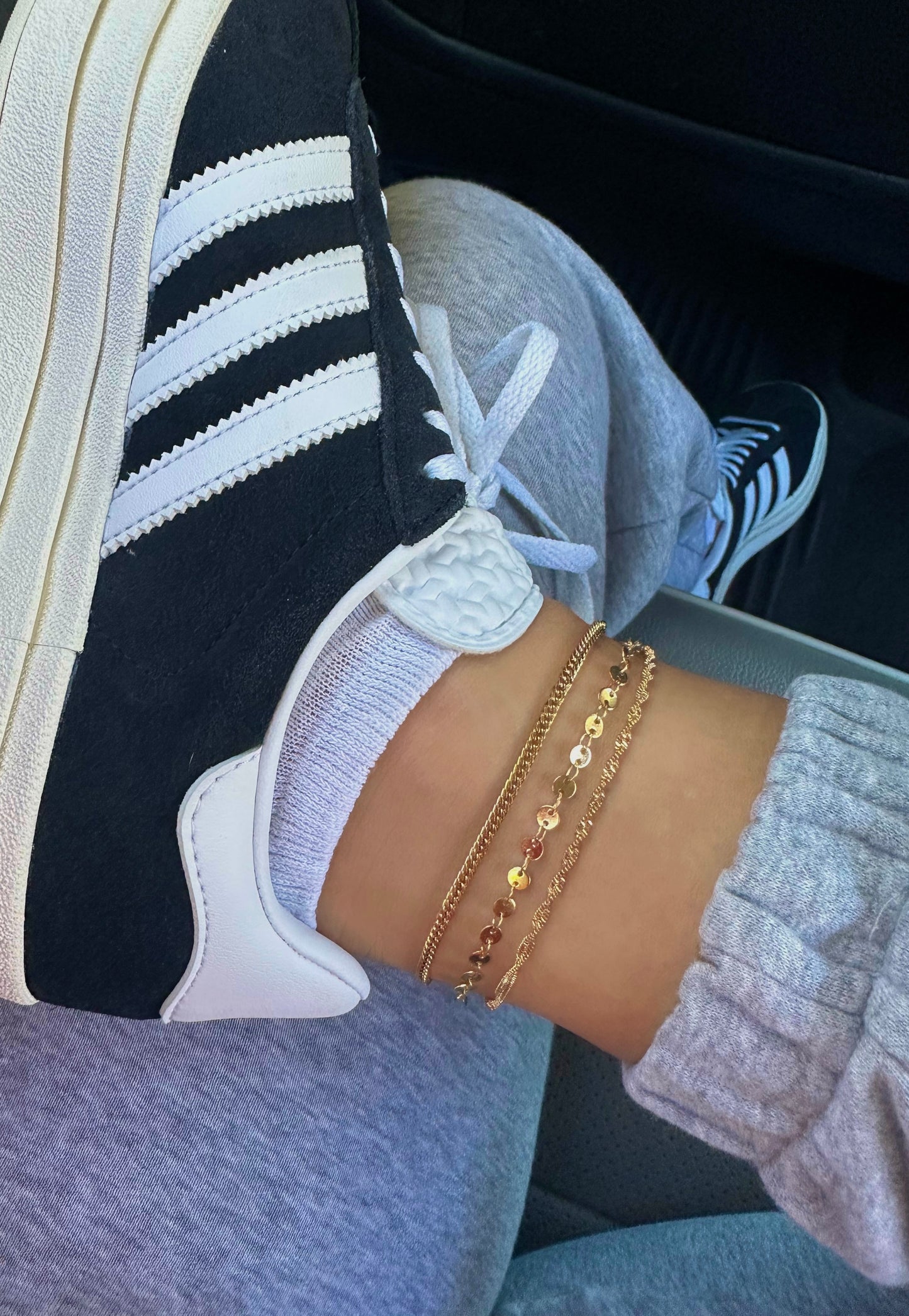 Dainty Geometric Anklet