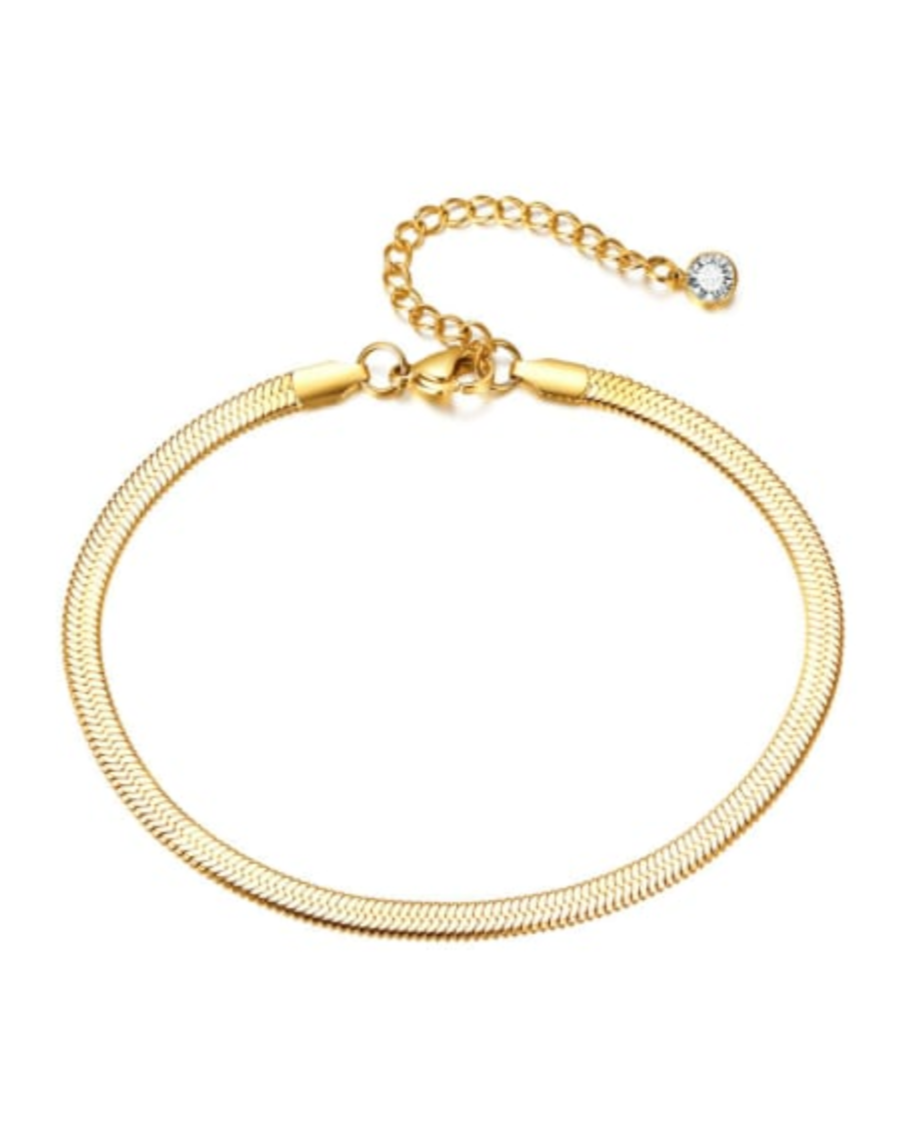 Herringbone Snake Chain Anklet