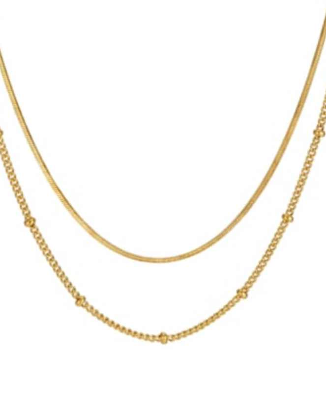 Double Layer Bubble Chain Necklace