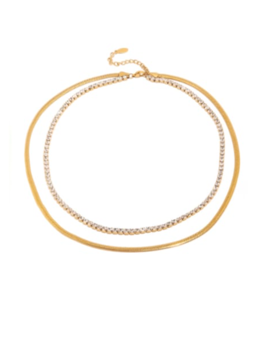 Double Layer Tennis Necklace