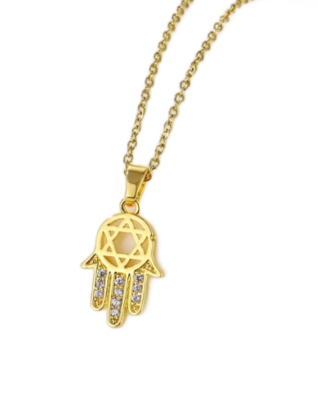 Hamsa Star Of David Necklace