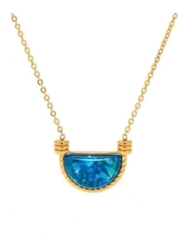 Blue Grotto Opal Necklace