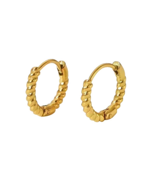 Staple twisted Hoops