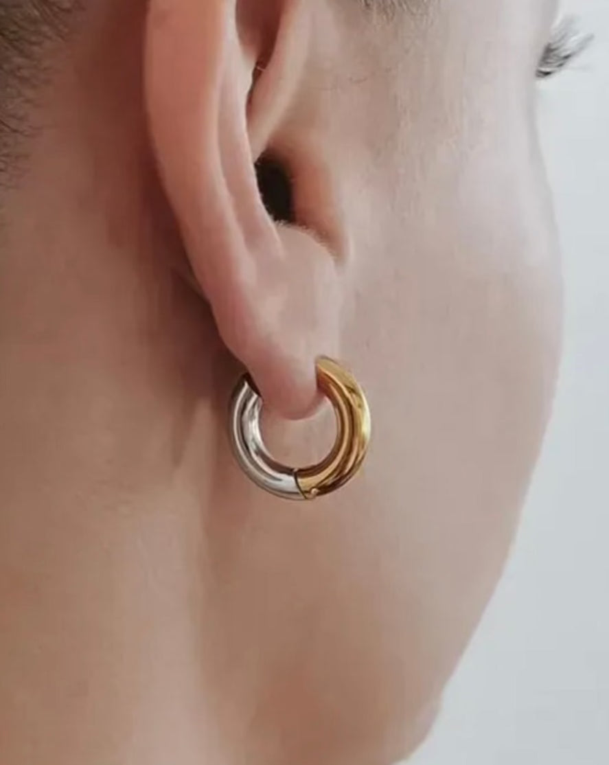 Francesca Two-Tone Hoops