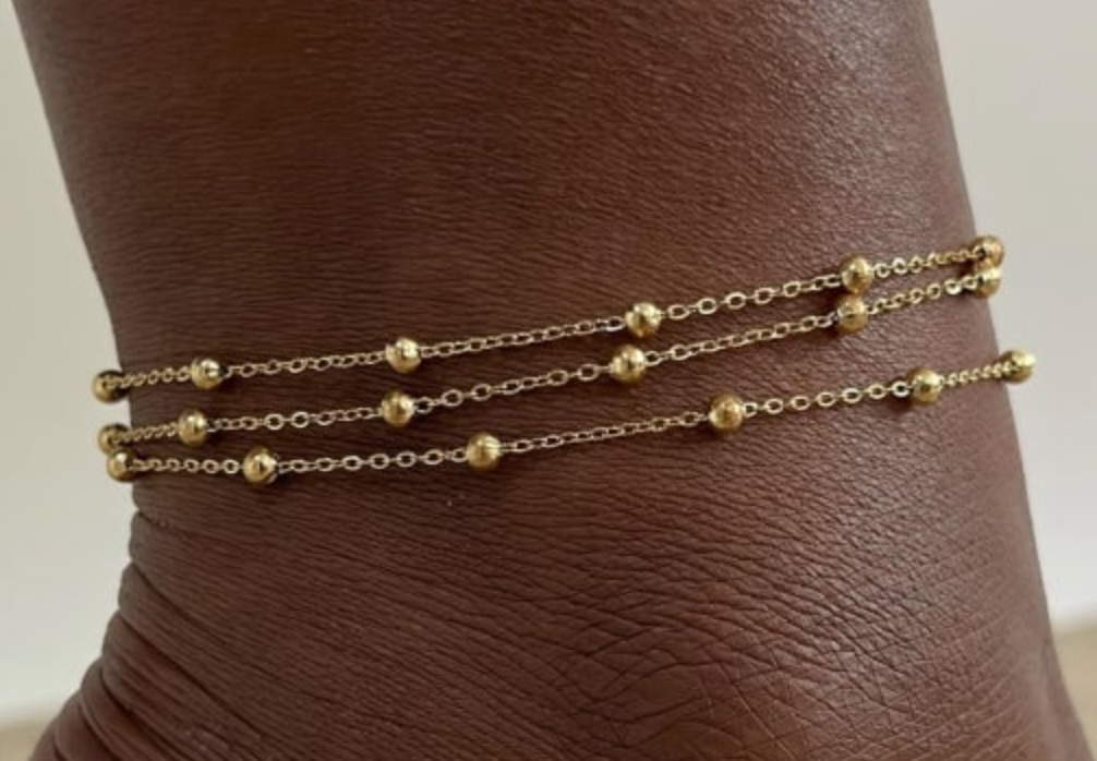 Triple Layer Bubble Anklet