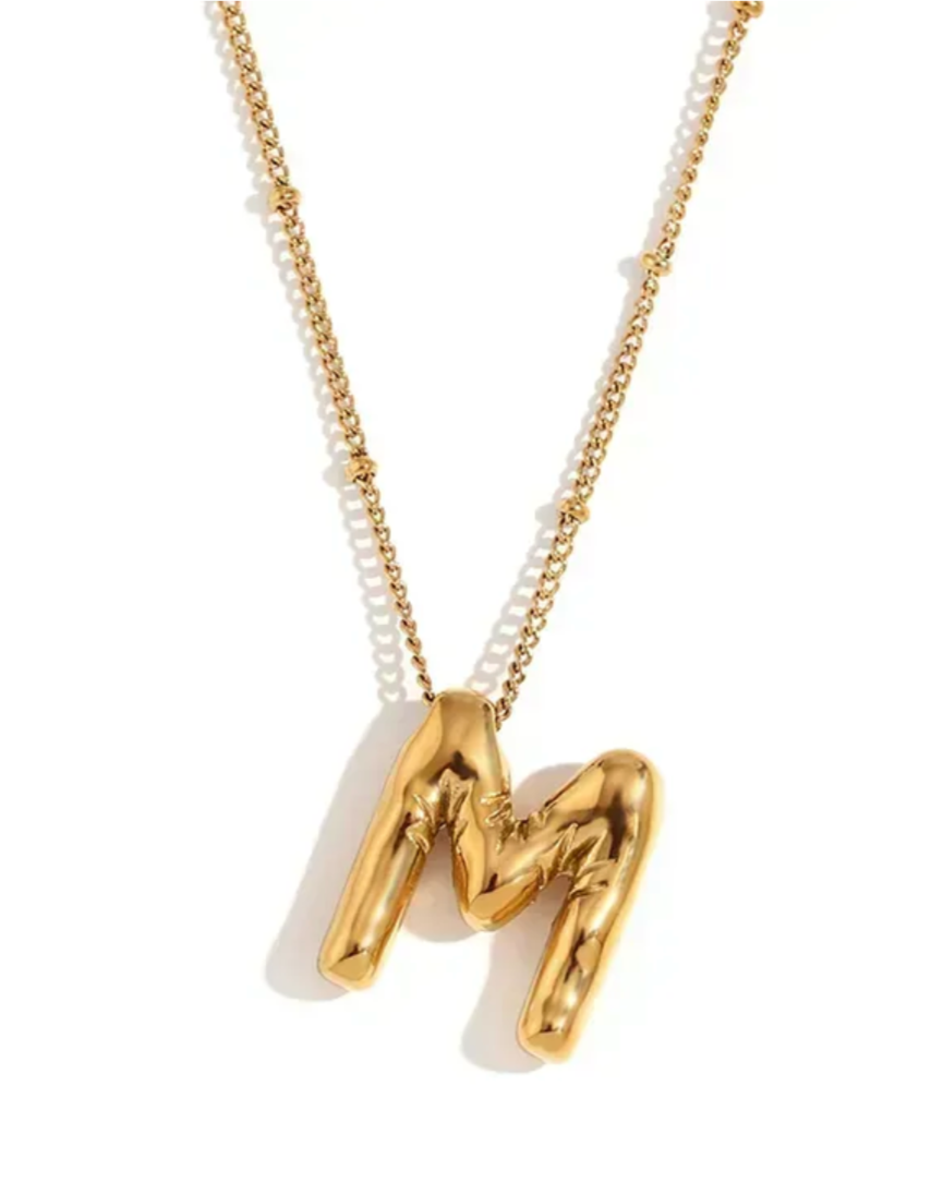 Bubble Initial Necklace