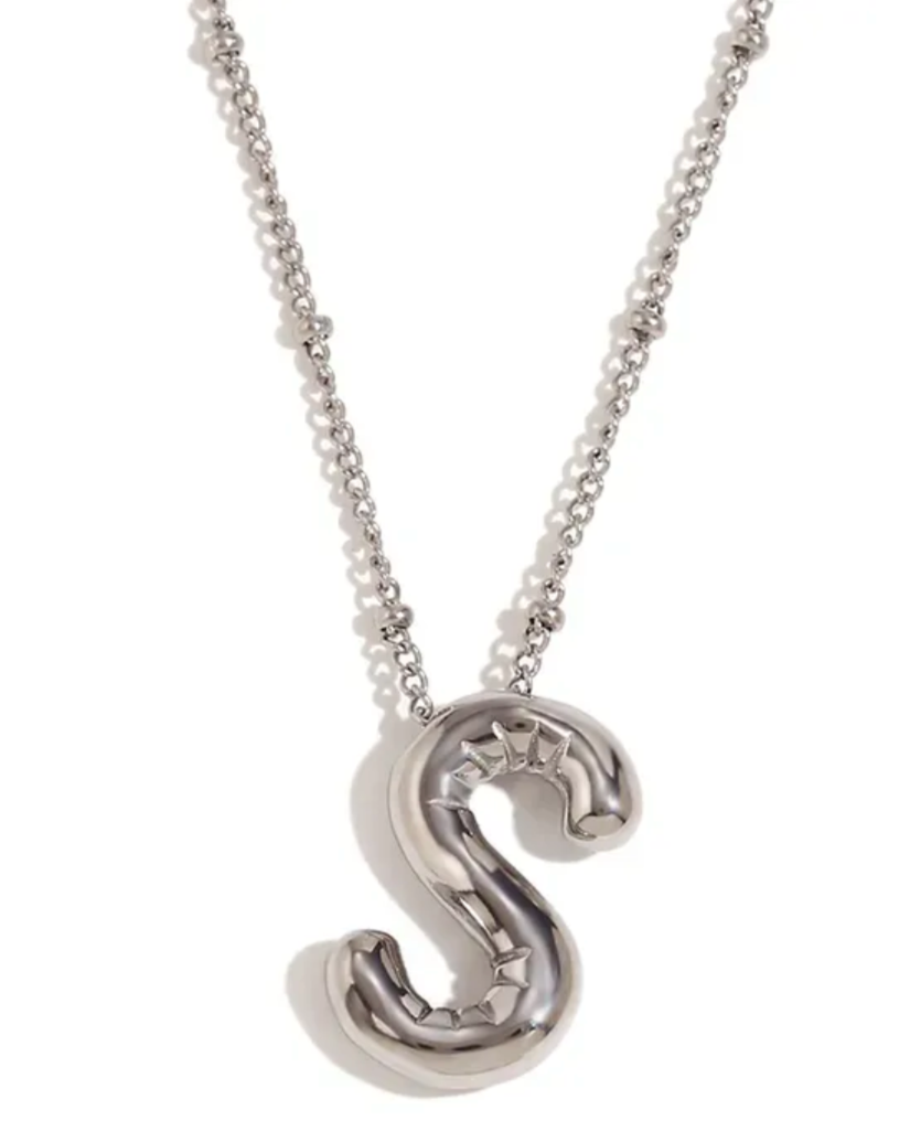 Bubble Initial Necklace