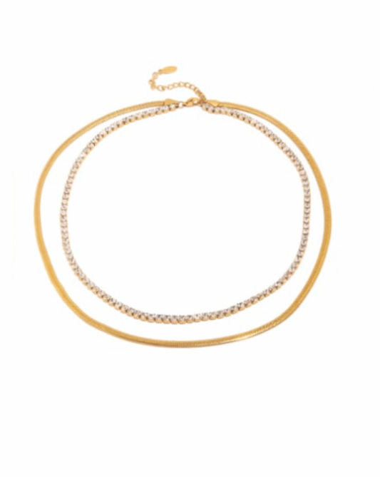 Double Layer Tennis Necklace