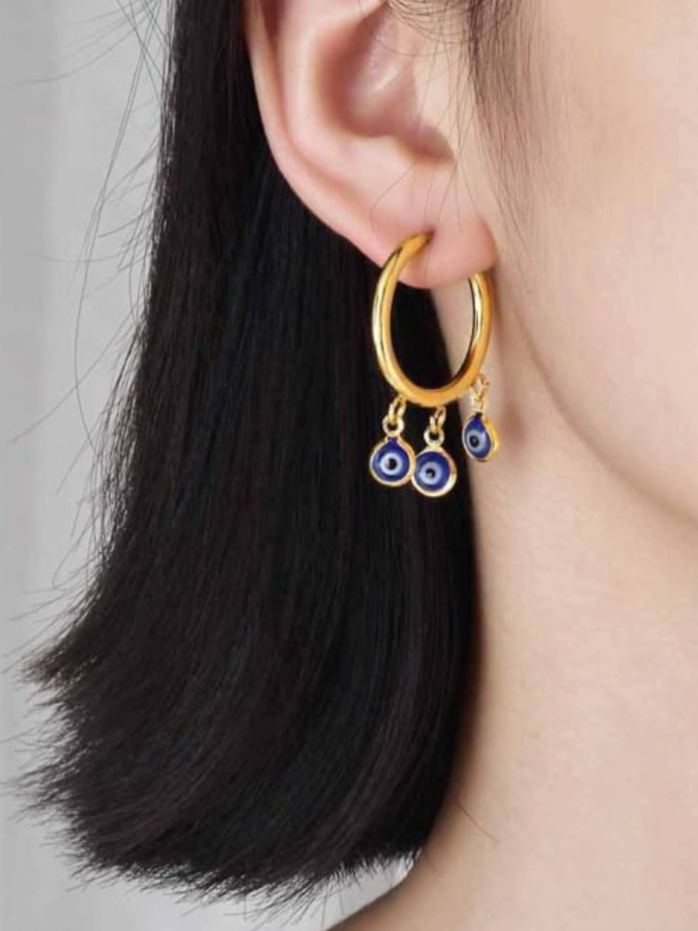 Evil Eye Hoop Earrings